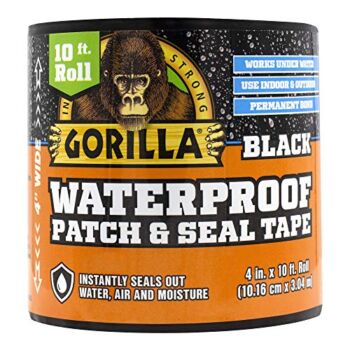 Gorilla Waterproof Patch & Seal Tape 4″ x 10′ Black, (Pack of 1) | The Storepaperoomates Retail Market - Fast Affordable Shopping