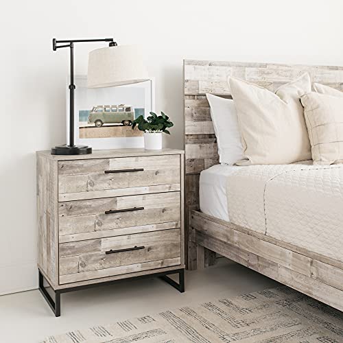 Signature Design by Ashley Neilsville Industrial 3 Drawer Chest of Drawers, Whitewash | The Storepaperoomates Retail Market - Fast Affordable Shopping