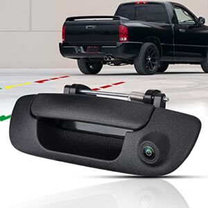 Backup Camera Tailgate Handle Compatible with 2002-2008 Dodge Ram 1500 2500 3500 Rear View Camera