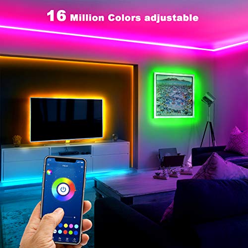60ft DAYBETTER Smart Led Lights,5050 RGB Led Strip Lights Kits with Remote, App Control Timer Schedule Led Music Strip Lights(2 Rolls of 30ft) | The Storepaperoomates Retail Market - Fast Affordable Shopping