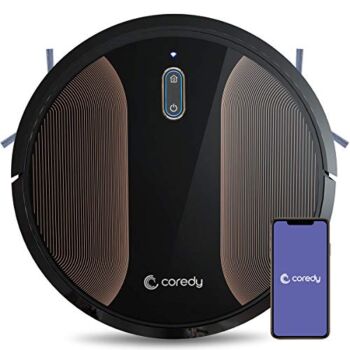 Coredy R580 Robot Vacuum Cleaner, Wi-Fi, App Controls, Work with Alexa, Sweep and Mop, 2000pa Strong Suction, Virtual Boundary Supported, Slim, Quiet Robotic Vacuum Cleaner Cleans Hard Floor to Carpet | The Storepaperoomates Retail Market - Fast Affordable Shopping
