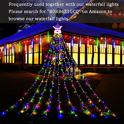 Kwaiffeo Christmas Lights Outdoor, Meteor Shower Lights Falling Rain Lights 12 inch 8 Tube 192 LED Snow Falling Icicle Cascading Lights for Xmas Tree Halloween Decoration Wedding Party, UL Plug, White | The Storepaperoomates Retail Market - Fast Affordable Shopping
