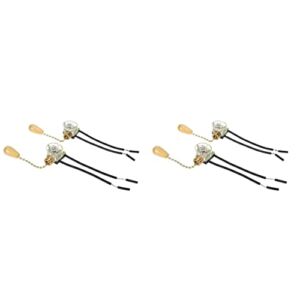 DOITOOL 2pcs Accessories Lighting Golden Abs Switch Fan Ceiling with Wall Beaded Chain Lamp Light Pull Replacement