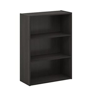 Furinno Pasir 3-Tier Open Shelf Bookcase, Brown