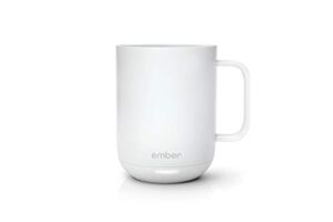 Ember Temperature Control Smart Mug, 10 Ounce, 1-hr Battery Life, White – App Controlled Heated Coffee Mug