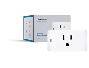Centralite Zigbee Smart Outlet for Home Automation – 4-Series Smart Outlet and Energy Monitoring – Compatible with Ezlo, SmartThings, Wink, Hubitat, Vera Plus, Echo Plus, Echo Show, and other Zigbee