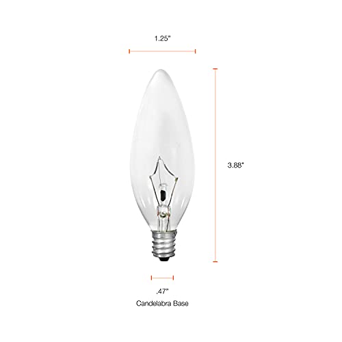 SYLVANIA Incandescent Double Life Light Bulb, B10, 40W, Candelabra Base, 320 Lumens, 2850K, Clear, Soft White – 6 Pack (18749) | The Storepaperoomates Retail Market - Fast Affordable Shopping