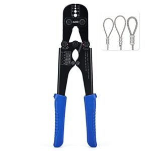 IWISS Wire Rope Crimping Tool for Aluminum Oval Sleeves,Double Sleeves,Crimping Loop sleeve from 3/64-inch to 1/8-inch -15 inch Length