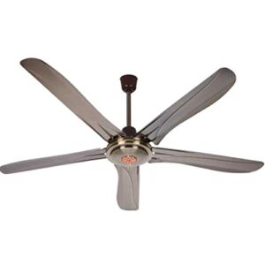 LLLY 56 Inch Ceiling Fan with Five Leaf Retro Ceiling Fan Lamp for Dining Room Living Room (Color : A, Size : 110V)