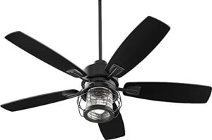 Kentmere Close Ceiling Fan in Traditional Style 52 inches Wide by 18.46 inches High Noir Matte Black/Weathered Oak Kentmere Close Ceiling Fan in Traditional Style 52 inches Wide by 18.46 inches High