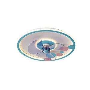 XFSHZWN Children’s Room with Airplane Pattern Ceiling Fan with Lights Side LED 108W Ceiling Fan with Lights ABS Invisible Fan Blade Ceiling Lamp with Fan 45cm Light Fixtures