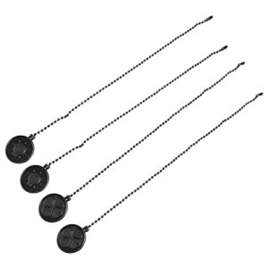 Hagsnec Ceiling Fan Pull Chain Set, 4 Pieces Bulb and Fan Pattern Pull Chain Extension Fan Pull Chain Pendant