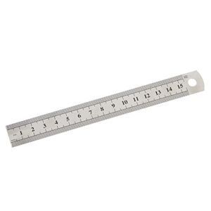 1Pc 15cm Stainless Steel Straight Ruler, Scale Ruler Stainless Steel Ruler, Measuring Tool for Engineering Office Architect and Drawing