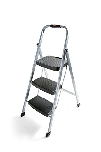 Rubbermaid RM-3W 3-Step Stool Ladder, Silver | The Storepaperoomates Retail Market - Fast Affordable Shopping