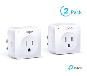 TP-Link Tapo Smart Plug Mini, Smart Home Wifi Outlet Works with Alexa Echo & Google Home, No Hub Required, New Tapo APP Needed (P100 2-pack)