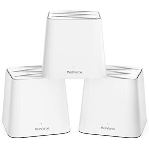 Meshforce M1 Mesh WiFi System, Whole Home WiFi Performance, WiFi Router Replacement, Max Wireless Coverage 6+ Rooms, Easy to Setup, Parental Control (3 Pack)
