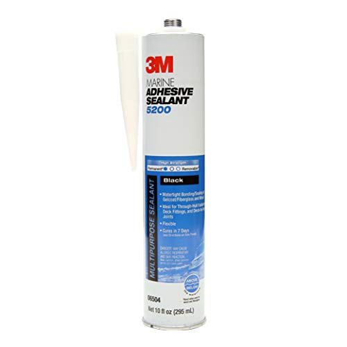 3M Marine Adhesive Sealant 5200 (06504) Permanent Bonding and Sealing for Boats and RVs Above and Below the Waterline Waterproof Repair, Black, 10 fl oz Cartridge | The Storepaperoomates Retail Market - Fast Affordable Shopping