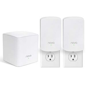 Tenda Nova Mesh WiFi System (MW5)-Up to 3500 sq.ft. Whole Home Coverage, Gigabit Mesh Router for Wireless Internet, WiFi Router and Extender Replacement, Works with Alexa, Plug-in Design, 3-pack