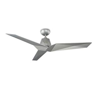 Vortex Smart Indoor and Outdoor 3-Blade Ceiling Fan 60in Automotive Silver with Remote Control works with Alexa, Google Assistant, Samsung Things, and iOS or Android App