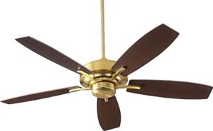 Cairney Place Ceiling Fan in Soft Contemporary Style 52 inches Wide by 13.16 inches High Aged Brass Weathered Oak/Walnut Cairney Place Ceiling Fan in Soft Contemporary Style 52 inches Wide by 13.16