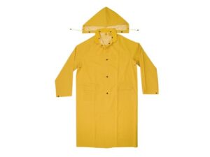 CLC Custom Leathercraft Rain Wear R105L .35 MM PVC Trench Coat, Large, Yellow