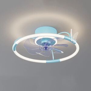 XFSHZWN Silent LED 48W Ceiling Fan with Lights Romantic Electric Machine Flush Mount Ceiling Fan Light ABS Invisible Fan Blade Ceiling Lamp with Fan Energy Saving Light Fixtures