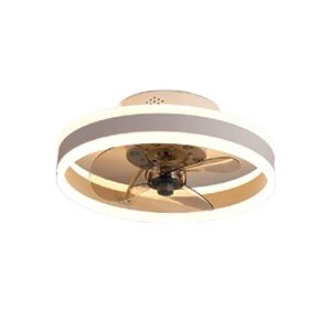 Fieewealth Simple Style Aluminum Frame Ceiling Fan With Lights ABS Fan Blade Large Wide-angle Air Supply Fan Lamp silent Air Supply Can Be Timed Bedroom, Living Room Semi Flush Mount Ceiling Fans Ligh