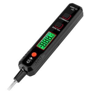 KAIWEETS Voltage Tester/ 12V-300V Non-Contact and Contact Voltage Pen with NCV, Live/Null Wire Tester, Electrical Tester with LCD Display, Buzzer Alarm, Wire Breakpoint Finder-VT500