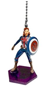 Marvel What If? Captain Carter PVC Fan Lamp Pull Chain Figure Figurine 3”