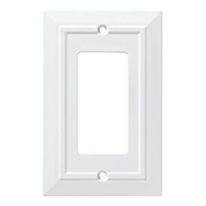 Franklin Brass W35243-PW-C Classic Architecture Single Decorator Wall Plate/Switch Plate/Cover, White