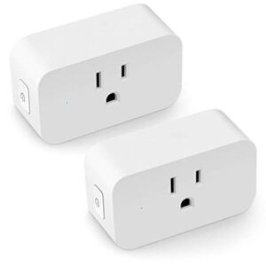 LINGANZH Smart Plug 2 Pack, Mini WiFi Smart Socket Compatible with Alexa Echo Google Home, No Hub Required, Timer Schedule, Smart WiFi Plug Outlet Remote Control Your Devices from Anywhere