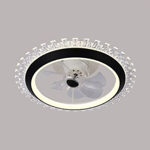 ZWPAYF 9.1in Ceiling Fan with Light Embedded Fan Light LED 50W Multi-Speed Multi Light Color Adjustment Intelligent Timing Silent Air Supply Ceiling Lamp Reversible Blades for Living Room Kitchen