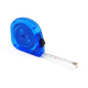 10FT 3M Mini Steel Tape Measure with Blue Transparent Plastic Shell, GXJTAPE Dual Scale (Metric and Inches) Mini Retractable Measuring Tape with Manual Lock Easy to Read, for Surveyors, Engineers