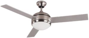 Canarm LTD Calibre BPT 48 Frosted Glass 1 Bulb Light Kit, 48-Inch Ceiling Fan with 3 Blades, Grey/White