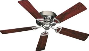 Cowslip Row Ceiling Fan in Traditional Style 52 inches Wide by 7.48 inches High Satin Nickel Dark Oak/Rosewood Cowslip Row Ceiling Fan in Traditional Style 52 inches Wide by 7.48 inches High