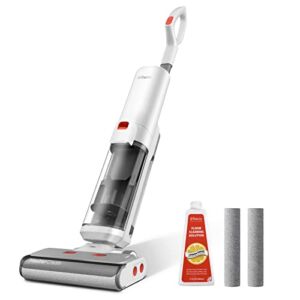 Ultenic Cordless Wet Dry Vacuum Cleaner, AC1 Smart Wet Dry Vac and Mop for Hard Floors, 1L Large Two Water Tanks, Dual Edge Cleaning, 45min Runtime, Powerful Suction for Sticky Messes and Pet Hair