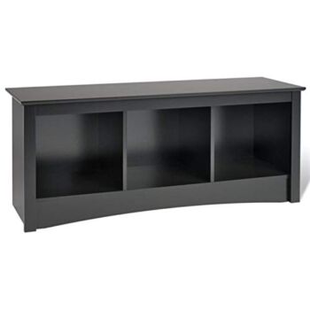 Prepac Sonoma 3-Cubbie Bench, Black | The Storepaperoomates Retail Market - Fast Affordable Shopping