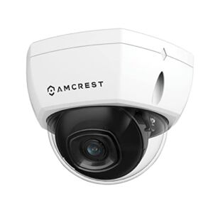 Amcrest UltraHD 4K (8MP) Outdoor Security POE IP Camera, 3840×2160, 98ft NightVision, 2.8mm Lens, IP67 Weatherproof, IK10 Vandal Resistant Dome, MicroSD Recording, White (IP8M-2493EW)