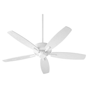 Carlile Way 5 Blade Outdoor Patio Fan in Bailey Street Home Home Collection Style 52 inches Wide by 12.25 inches High Studio White Carlile Way 5 Blade Outdoor Patio Fan in Bailey Street Home Home