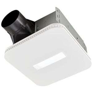 Broan-NuTone AE80LK Flex Bathroom Exhaust Ventilation LED Light, Energy Star Certified, 80 CFM, 0.7 Sones Bath Fan, White
