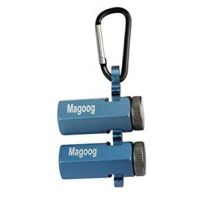 Magoog Tall Stair Gauges for Framing Square with Carabiner, Stair Stringer Layout Tool for Carpentry, Stair Guages Knobs for Circular Saw, Squares Stair and Rafter Gauge Clamps, Blue