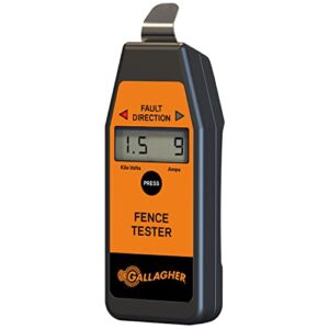 Gallagher Fence Tester | Identify & Locate Electric Fence Faults | Tough Water & Impact Resistant Pocket Size Digital Reader | 3-in-1 Device (Volt Meter, Current Meter, Short Finder)