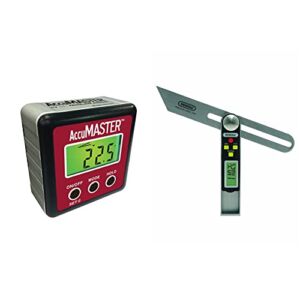 Calculated Industries 7434 AccuMASTER 2-in 1 Magnetic Digital Level and Angle Finder & General Tools T-Bevel Gauge & Protractor #828 – Digital Angle Finder