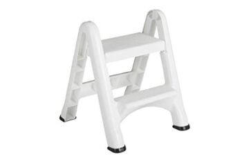 Rubbermaid Two-Step Folding Foot Stool, Small Step Stool, Step Stool for Adults, White | The Storepaperoomates Retail Market - Fast Affordable Shopping