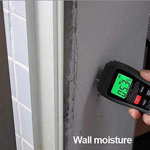 DRNKS 0-99.9% Two Pins Digital Wood Moisture Meter Paper Humidity Tester Wall Hygrometer Timber Damp Detector Wood Moisture Meter (Color : Gray) | The Storepaperoomates Retail Market - Fast Affordable Shopping