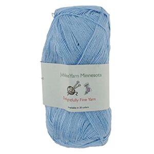 JubileeYarn Delightfully Fine Yarn – Lace Weight Bamboo – 50g/Skein – 07 Blue Sky – 4 Skeins