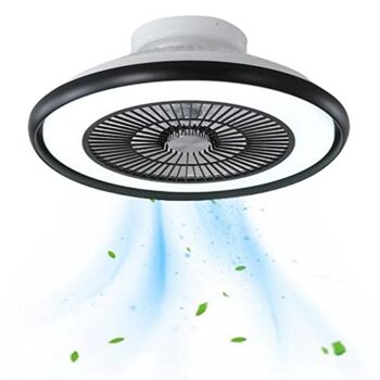 FAZRPIP 72W LED Ceiling Light with Fan, Circular Ceiling Fan Lights 3 Wind Speed 3 Color Dimming Enclosed Ceiling Fan Light for Bedroom, Kid’s Room Indoor Lighting 3000-6000K | The Storepaperoomates Retail Market - Fast Affordable Shopping