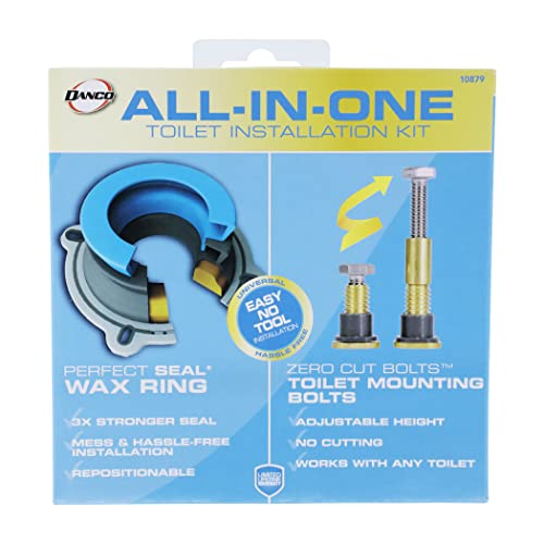 NEXT BY DANCO All-in-One Toilet Installation Kit | Perfect Seal Wax Ring & Zero Cut Bolts | Toilet Repair | Wax-Free | Mounting Toilet Bolts (10879X) , Blue | The Storepaperoomates Retail Market - Fast Affordable Shopping