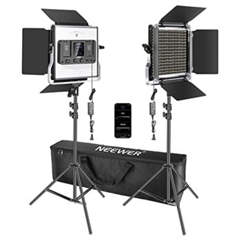 Neewer 2 Packs 660 LED Video Light with APP Control, Photography Video Lighting Kit with Light Stands, Dimmable 45W Bi-Color 3200K-5600K CRI 97+ with Diffuser/Barndoor/Bag for Studio YouTube Shooting | The Storepaperoomates Retail Market - Fast Affordable Shopping