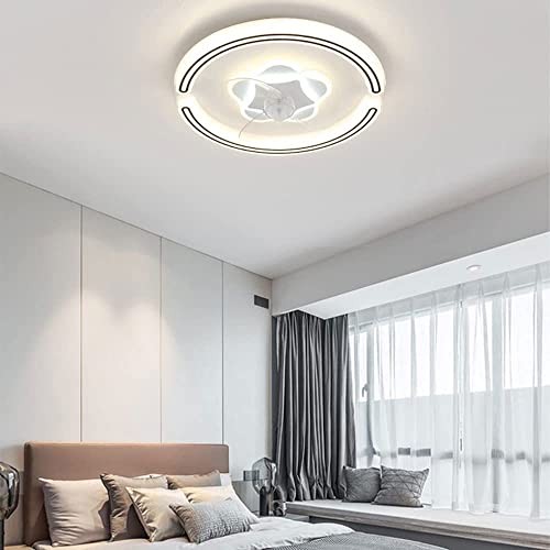 KRIMED LED 72W Pure Copper Motor Fan Ceiling Light,Nordic 3 Speed 3 Color Invisible Fan Light, 19.3 Inches Smart Ceiling Fan with Lights for Bedroom Living Room Kids Room. | The Storepaperoomates Retail Market - Fast Affordable Shopping